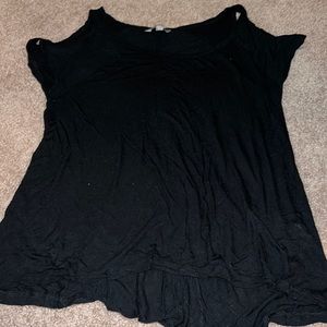 Rubbish black open shoulder t-shirt